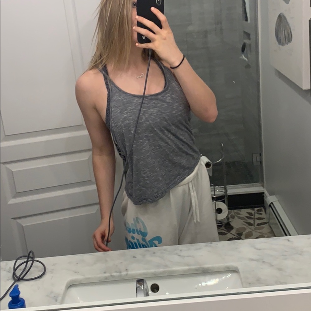 grey tank w cut out sides